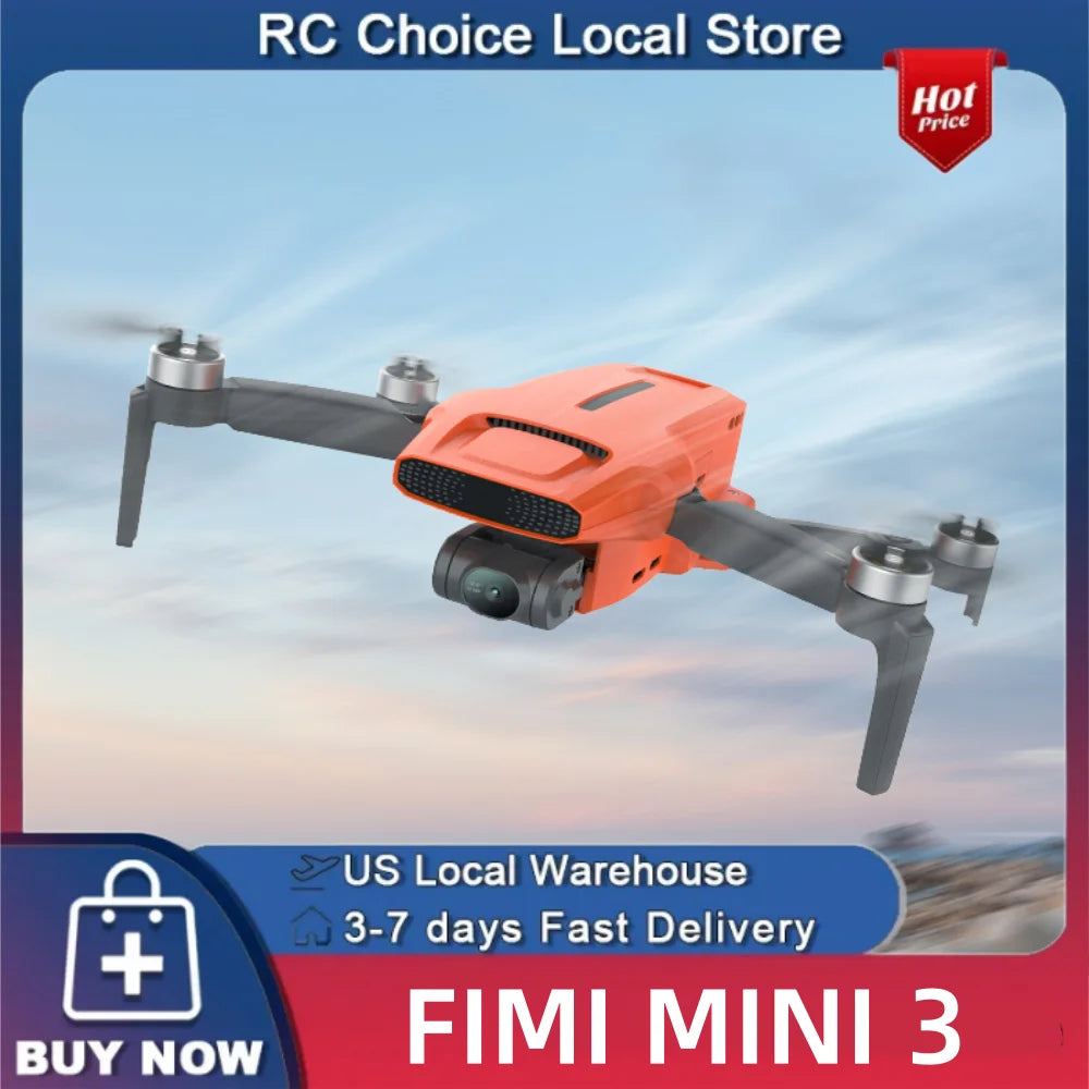 FIMI MINI 3 New Camera Drone AI Super Night Video Drone with 4k Professional Camera Strong Wind Resistance RC Quadcopter