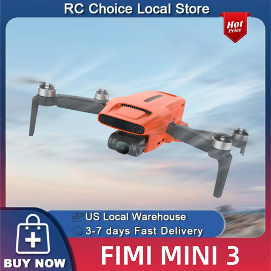 FIMI MINI 3 New Camera Drone AI Super Night Video Drone with 4k Professional Camera Strong Wind Resistance RC Quadcopter