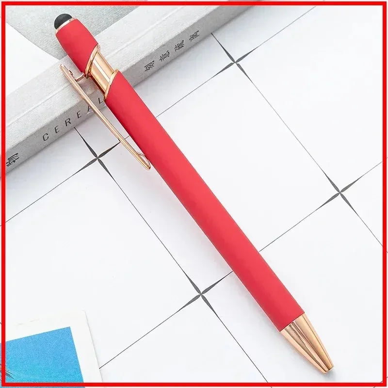 50 Pcs Metal Business Ballpoint Universal Drawing Touch Screen Stylus Pen Custom Logo School Office Supplies Free Engraved Name