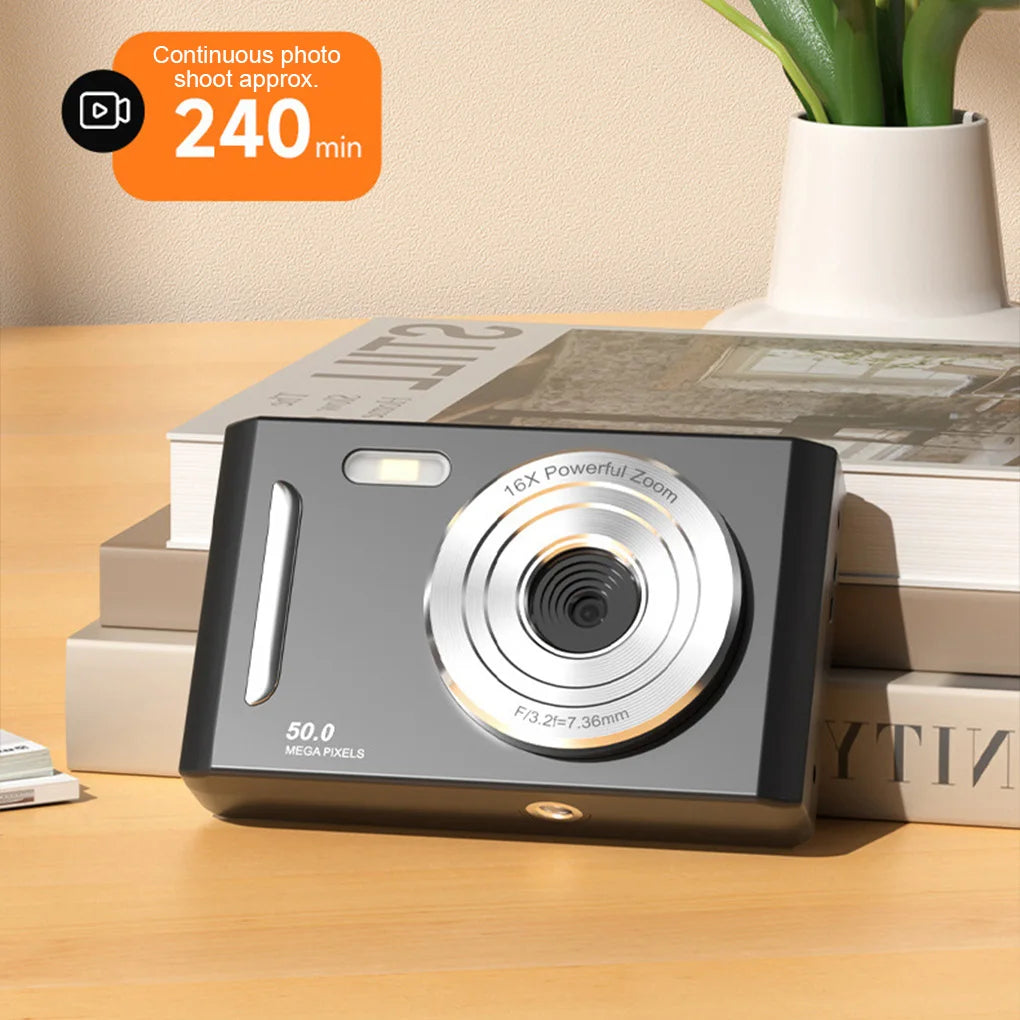 4K Digital Camera with Dual Cameras Flash and Autofocus