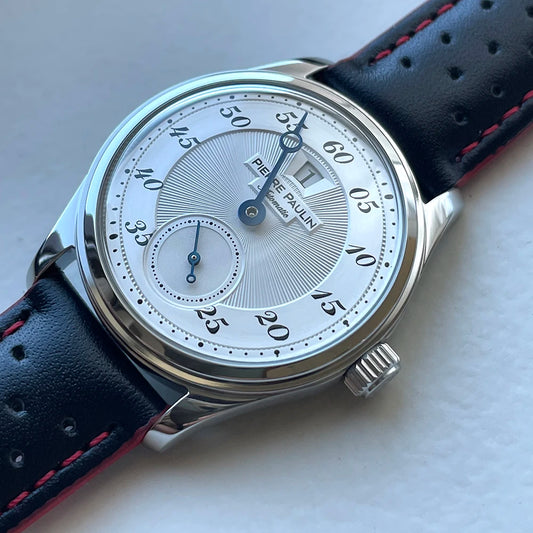 Merkur Jumping Hour Automatic Mens Watch Leather Stainless Steel