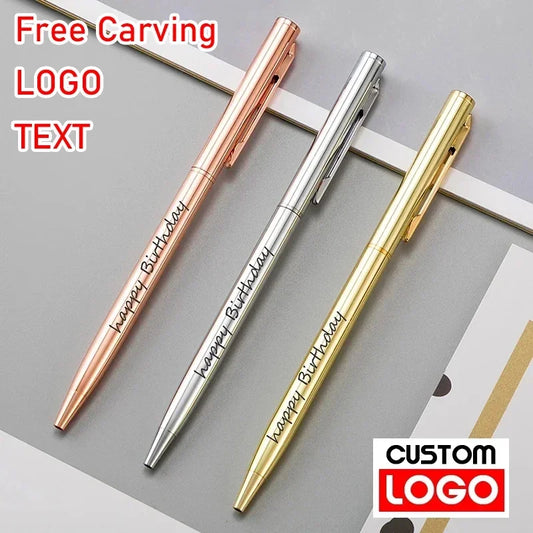 Metal Ballpoint Pens With Engraved Name And Custom Logo Gifts