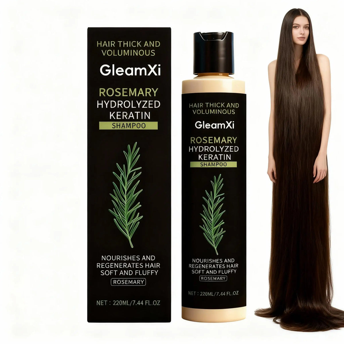 Organic Rosemary Hair Shampoo Natural Anti-Hair Loss Scalp Nourishment Helps Strengthen & Thicken Hair Gentle Cleansing Formula