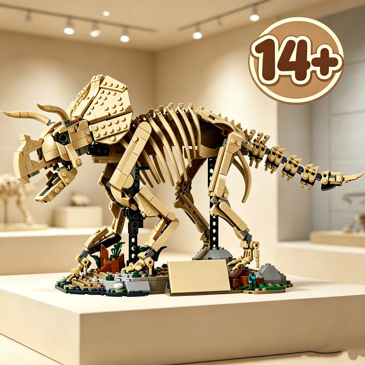 In Stock 1154pcs World Dinosaur Model Triceratops Building Blocks Assembled Model Presents for Collectors