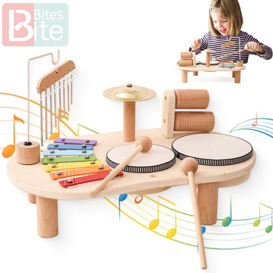 Let's Make Wooden Montessori Baby Xylophone Musical Educational Toy
