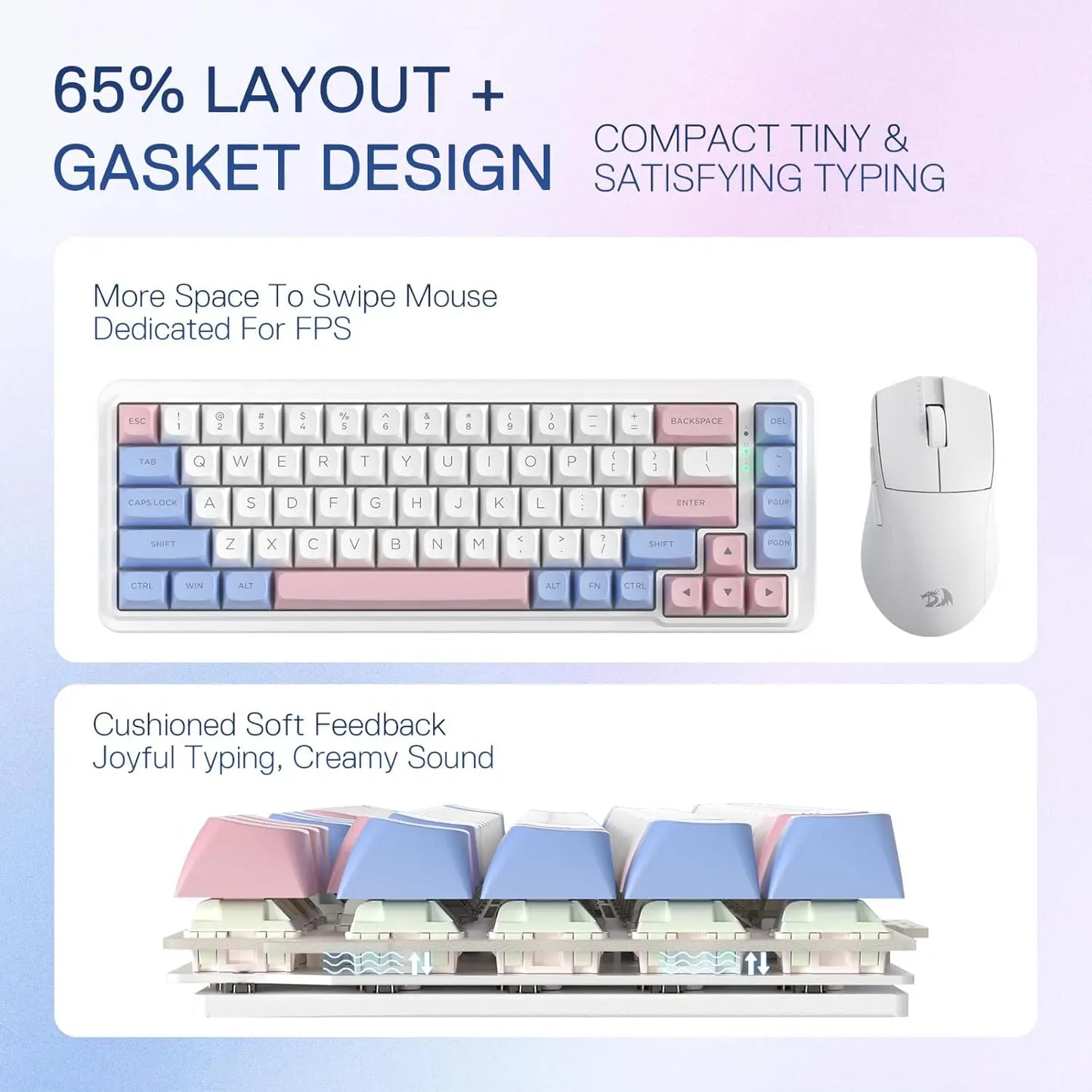 Redragon K709 Pro Wireless Gasket RGB Mechanical Keyboard